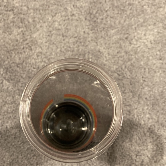 PINK Striped Reusable Plastic Water Bottle With Straw and Handle! - Picture 8 of 10